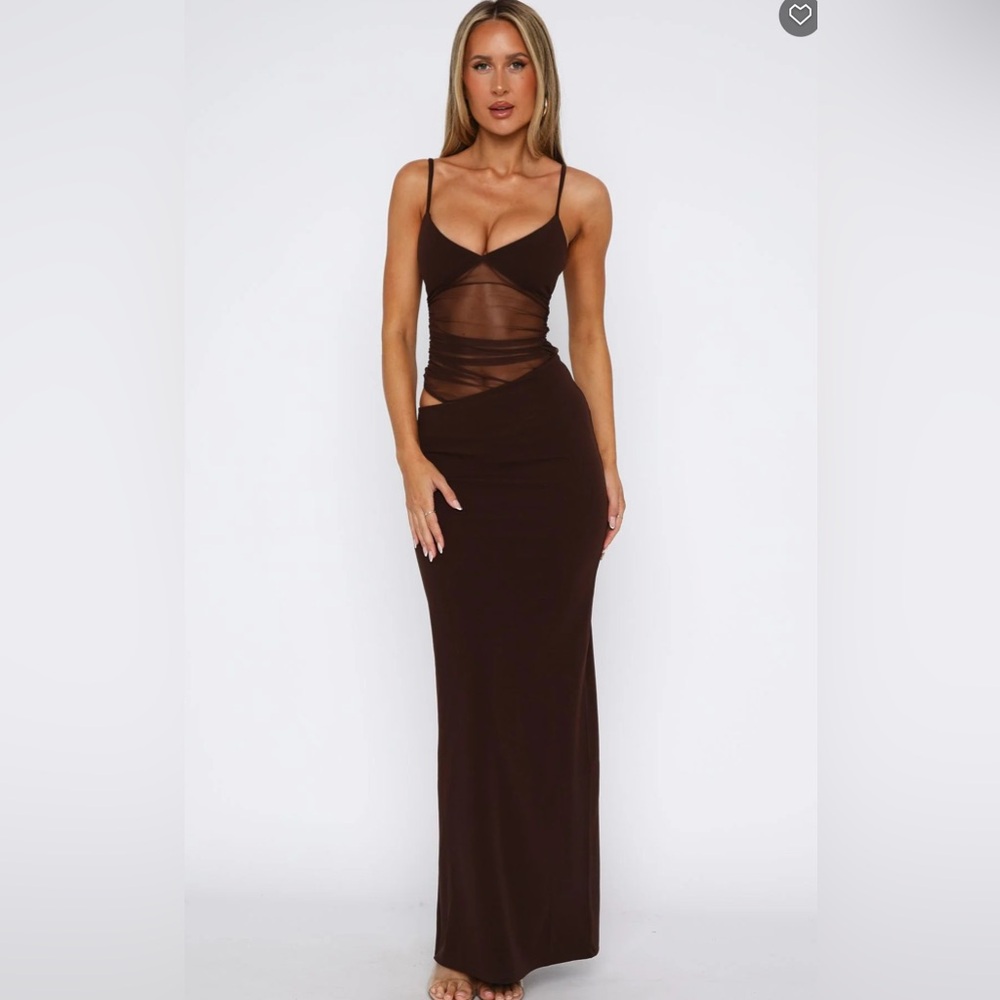 White Fox Boutique Brown Maxi Dress